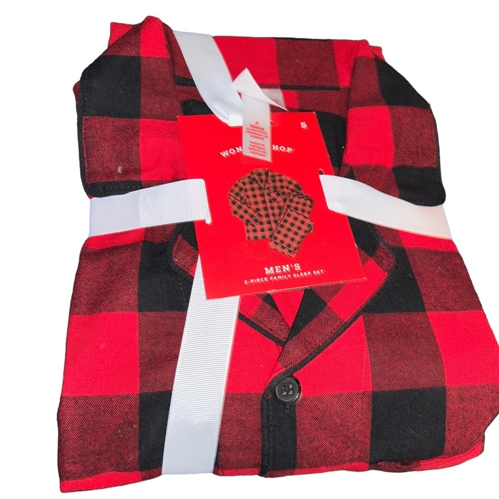 Men Red Buffalo Check 2-Piece Pajamas Family Sleep Set Wondershop Target small S